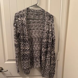 Charlotte Russe Black and White Marled Cardigan